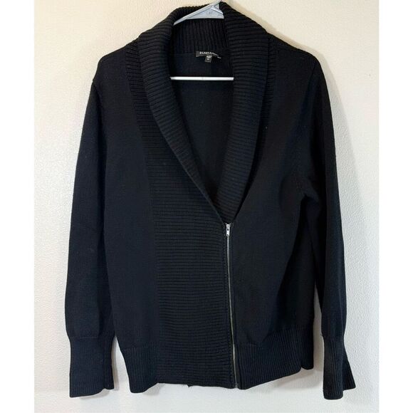 Eileen Fisher Shawl Collar 100% Merino Wool Zip Up Cardigan Sweater Petite Large - Picture 1 of 11